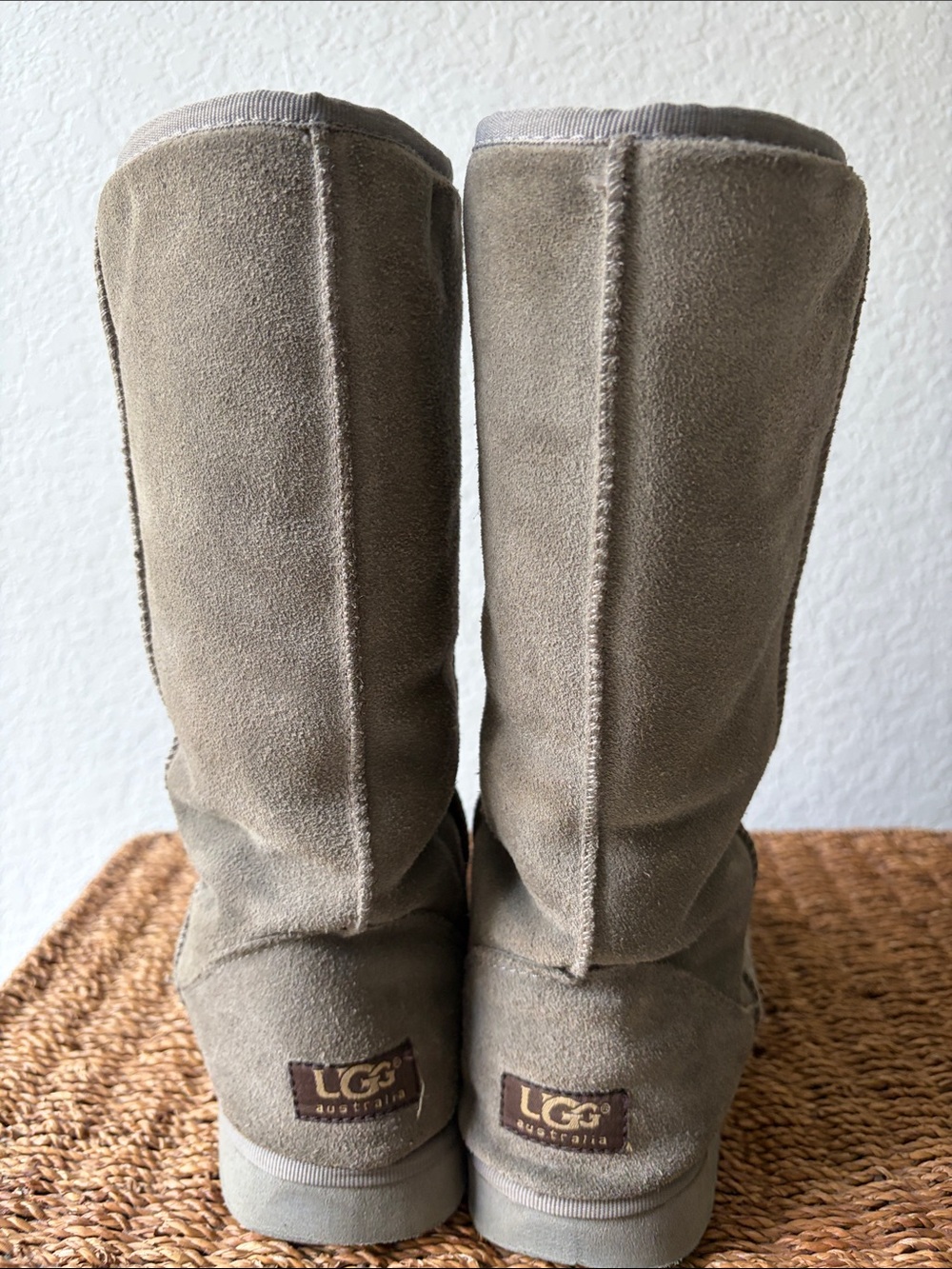 UGG Tall Suede Boots in gray